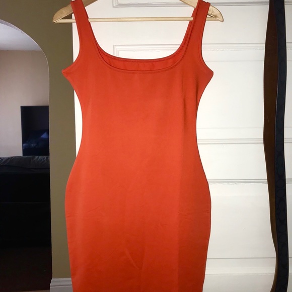 Square Neck Dress (Orange) - Picture 5 of 5